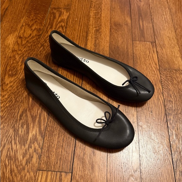 Repetto Shoes - Repetto Black Leather Ballet Flats 38
